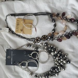 New York and Company Lot of Necklace and Earrings